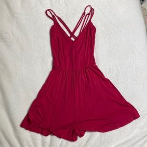 Forever 21 ruby red romper size m